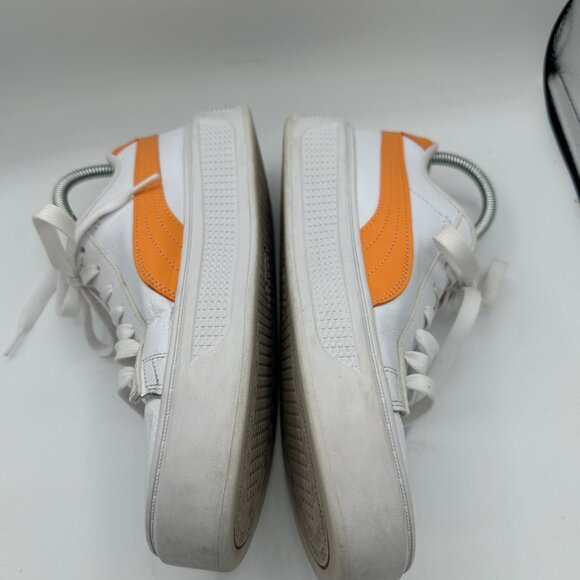 Puma Women's Smash V3 Platform Sneakers White/Orange Size 10 - Picture 3 of 8